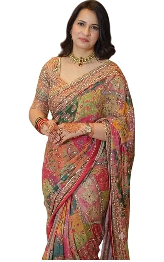 SATPURUSH Printed Saree