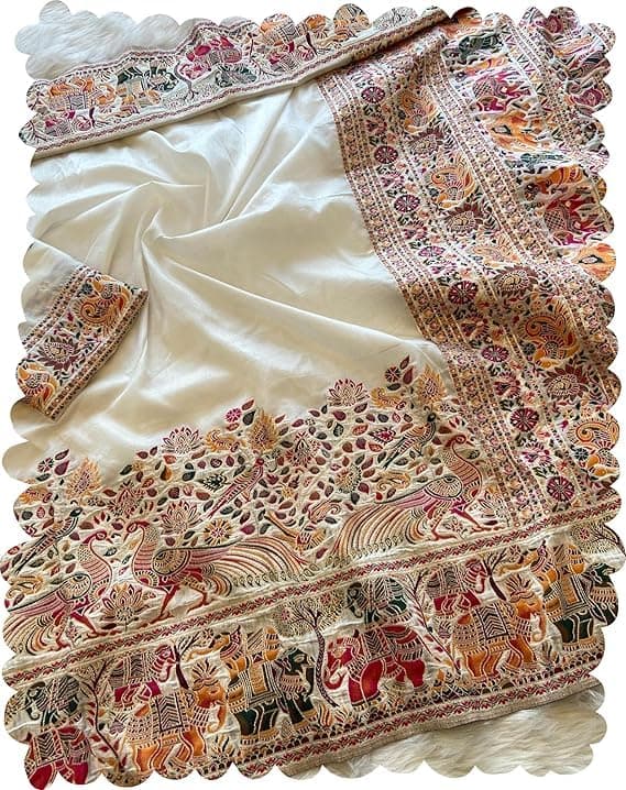 Women's Soft Rajwadi Pashmina Silk Saree
