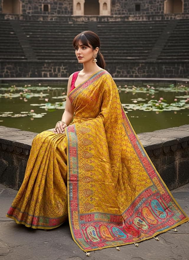 Luxurious Satin Pure Silk saree