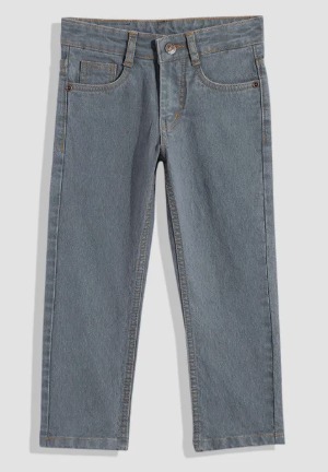 Slim Mid Rise Grey Jeans